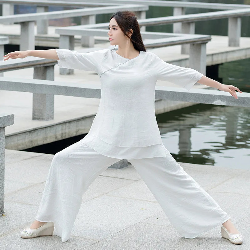 Tenue de Yoga Femme en Coton et Lin
